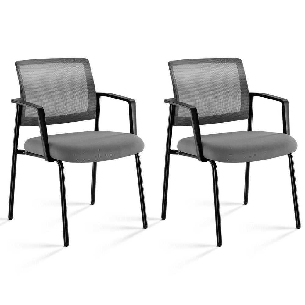 Set of Two Gray Conference Office Chair