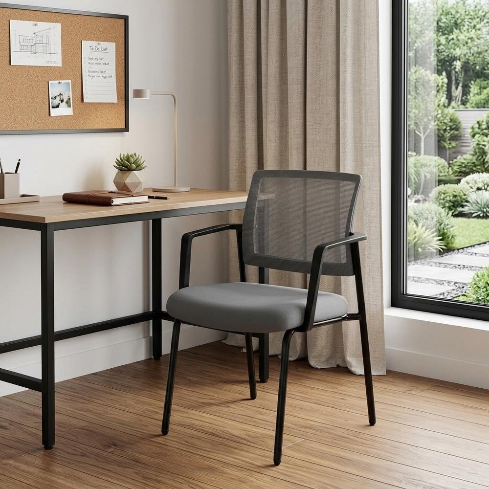 Set of Two Gray Conference Office Chair