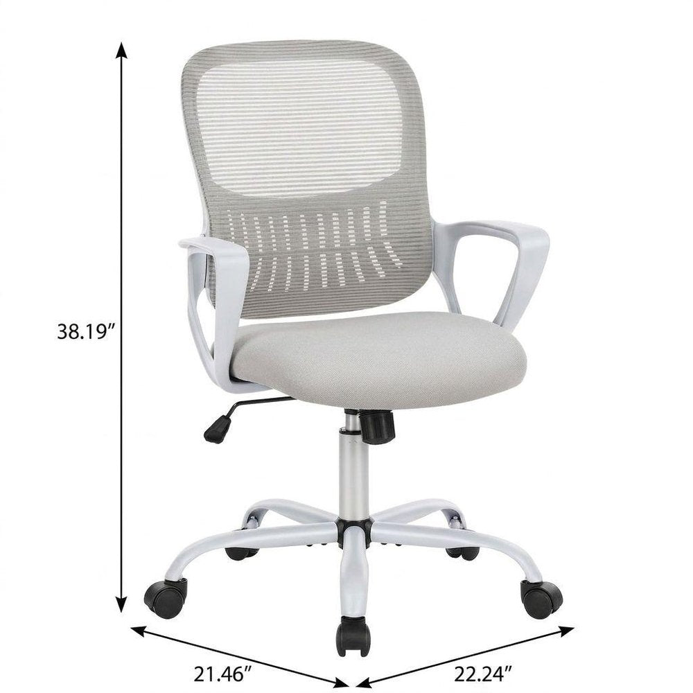 Gray Swivel Rolling Office Chair