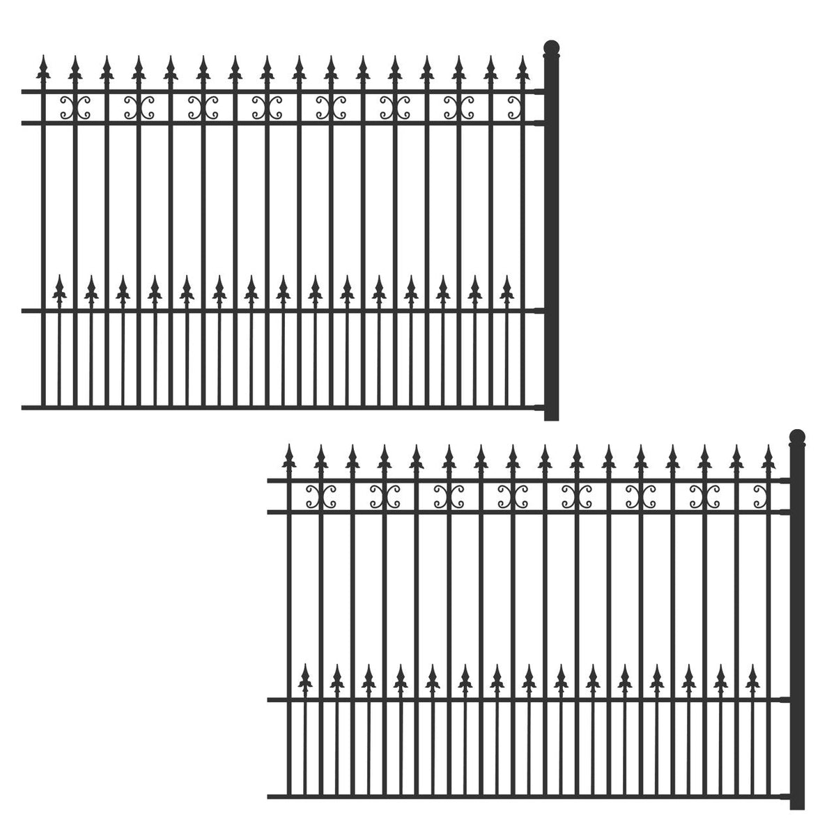 Aleko 2-Panel Fence Kit – VENICE Style – 8x5 ft. Each
