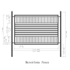 Aleko 4-Panel Fence Kit – BARCELONA Style – 8x5 ft.