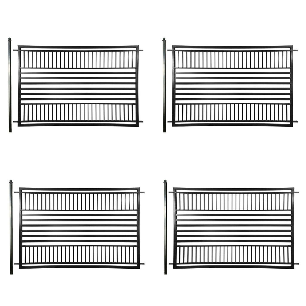 Aleko 4-Panel Fence Kit – BARCELONA Style – 8x5 ft.