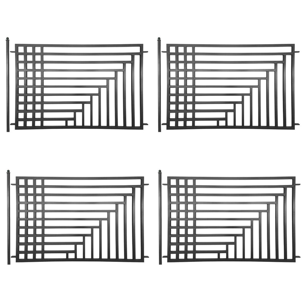 Aleko 4-Panel Fence Kit – KYIV Style – 8x5 ft.