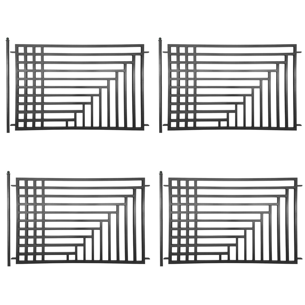 Aleko 4-Panel Fence Kit – KYIV Style – 8x5 ft.