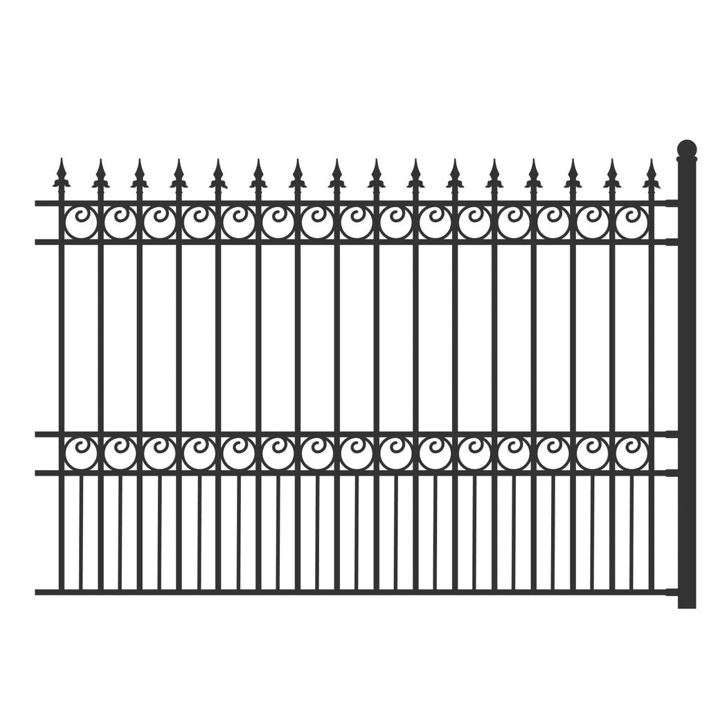 Aleko 4-Panel Steel Fence Kit – LONDON Style – 8x5 ft. Each