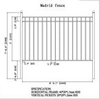 Aleko 8-Panel Steel Fence Kit – MADRID Style – 8x5 ft. Each