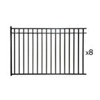 Aleko 8-Panel Steel Fence Kit – MADRID Style – 8x5 ft. Each