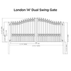 Aleko Automated Steel Dual Swing Driveway Gate and Gate