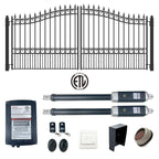 Aleko Automated Steel Dual Swing Driveway Gate and Gate