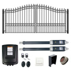 Aleko Automated Steel Dual Swing Driveway Gate and Gate