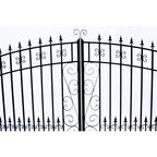 Aleko Automated Steel Dual Swing Driveway Gate and Gate