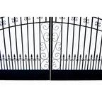 Aleko Automated Steel Dual Swing Driveway Gate and Gate