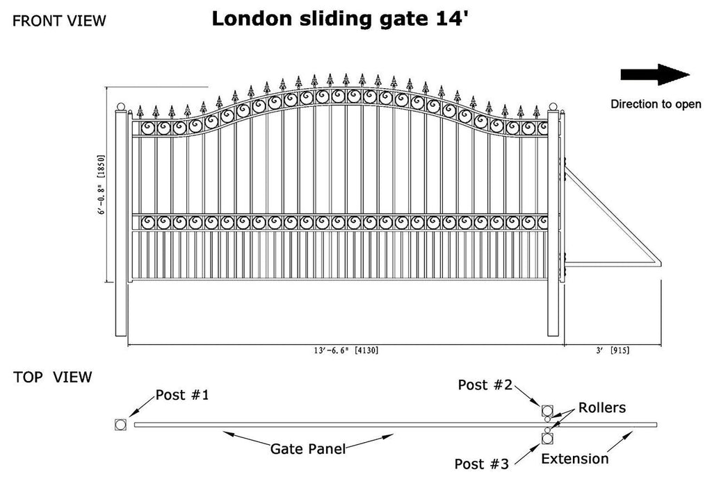 Aleko Automated Steel Sliding Driveway Gate and Gate Opener