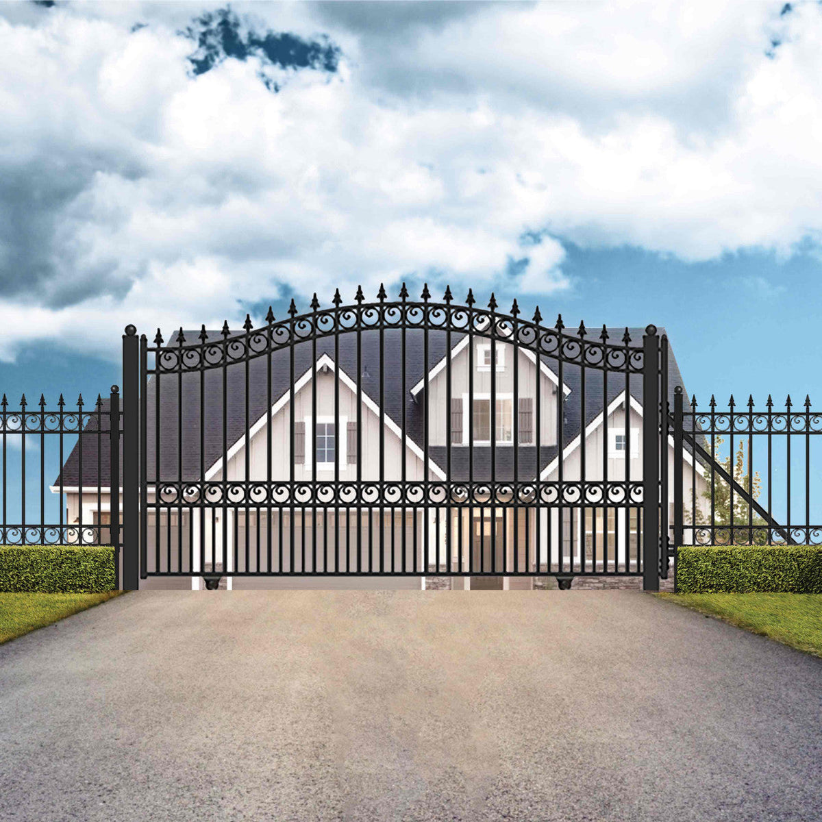 Aleko Automated Steel Sliding Driveway Gate and Gate Opener
