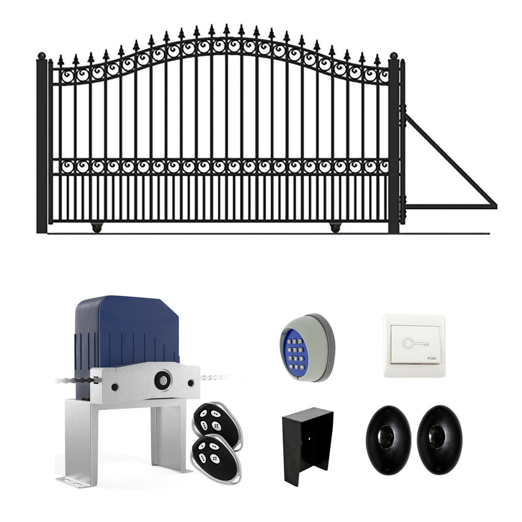 Aleko Automated Steel Sliding Driveway Gate and Gate Opener