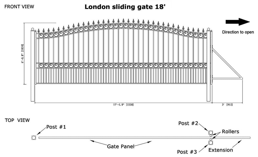 Aleko Automated Steel Sliding Driveway Gate and Gate Opener