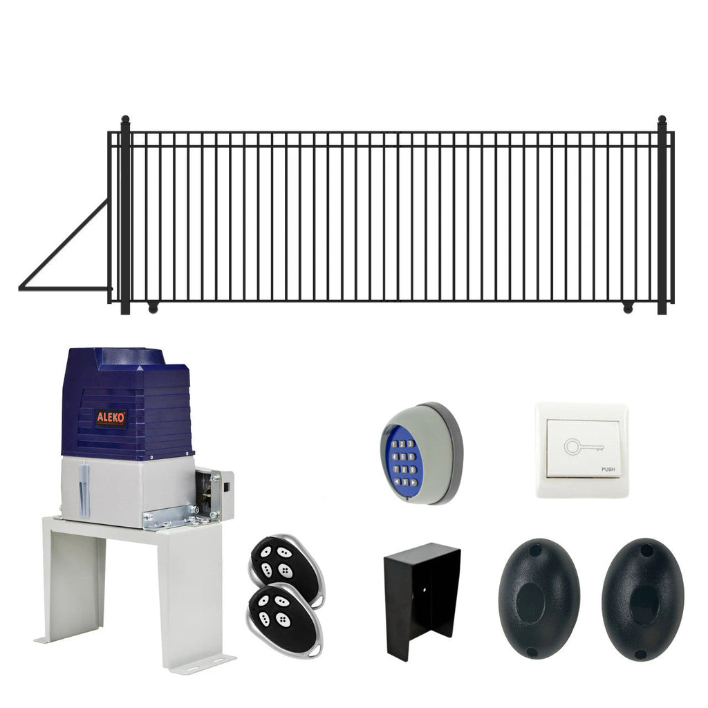 Aleko Automated Steel Sliding Driveway Gate and Gate Opener