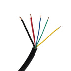 Aleko Black Stranded Wire - LM150 - 5-Core - 20 Feet