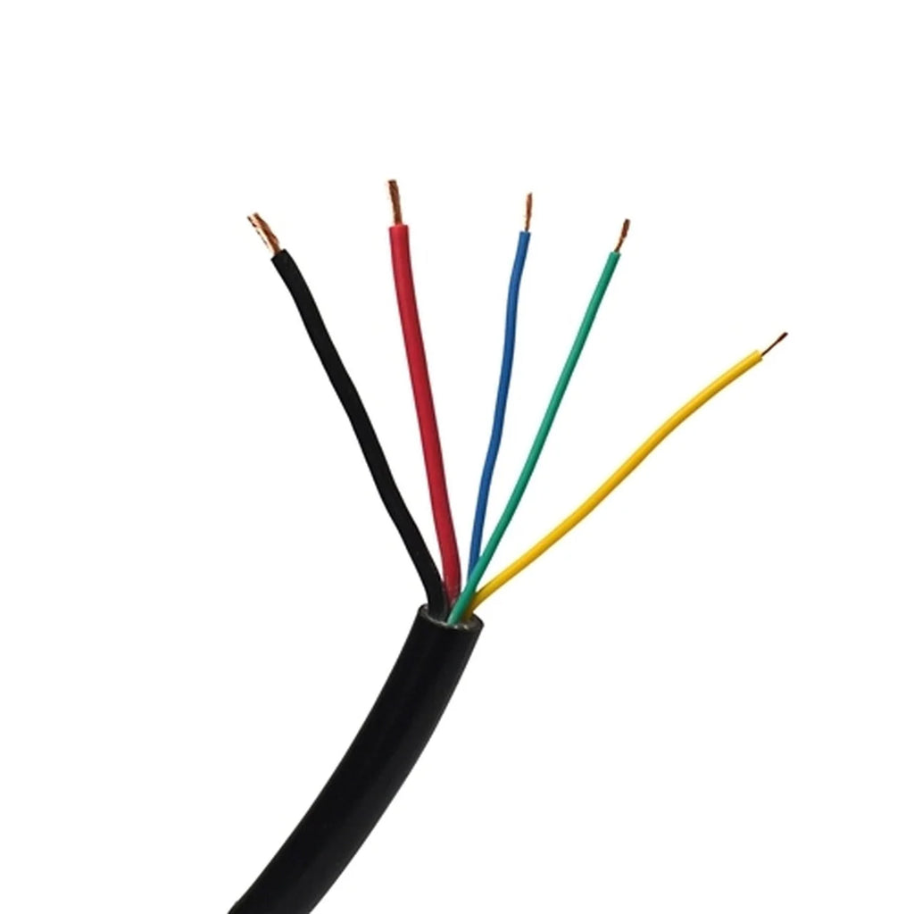 Aleko Black Stranded Wire - LM150 - 5-Core - 30 Feet