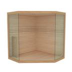 Aleko Canadian Hemlock Luxury Indoor Wet Dry Sauna with LED