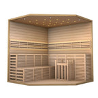 Aleko Canadian Hemlock Luxury Indoor Wet Dry Sauna with LED