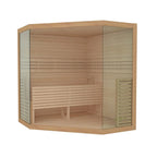 Aleko Canadian Hemlock Luxury Indoor Wet Dry Sauna with LED