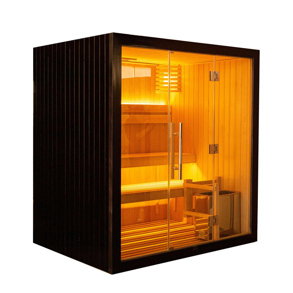 Aleko Canadian Hemlock Traditional Indoor Sauna – 4.5 kW UL