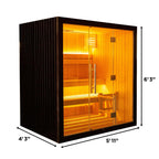 Aleko Canadian Hemlock Traditional Indoor Sauna – 4.5 kW UL