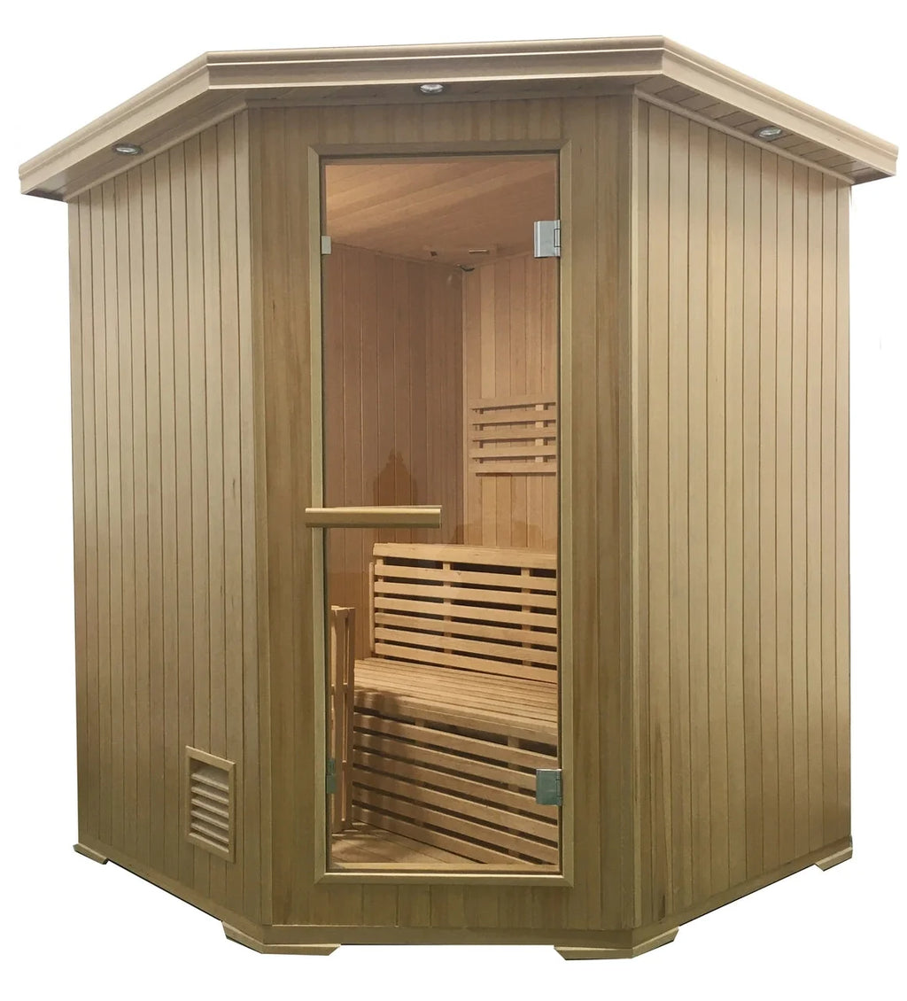 Aleko Canadian Hemlock Wet Dry Indoor Sauna - 4.5 kW ETL