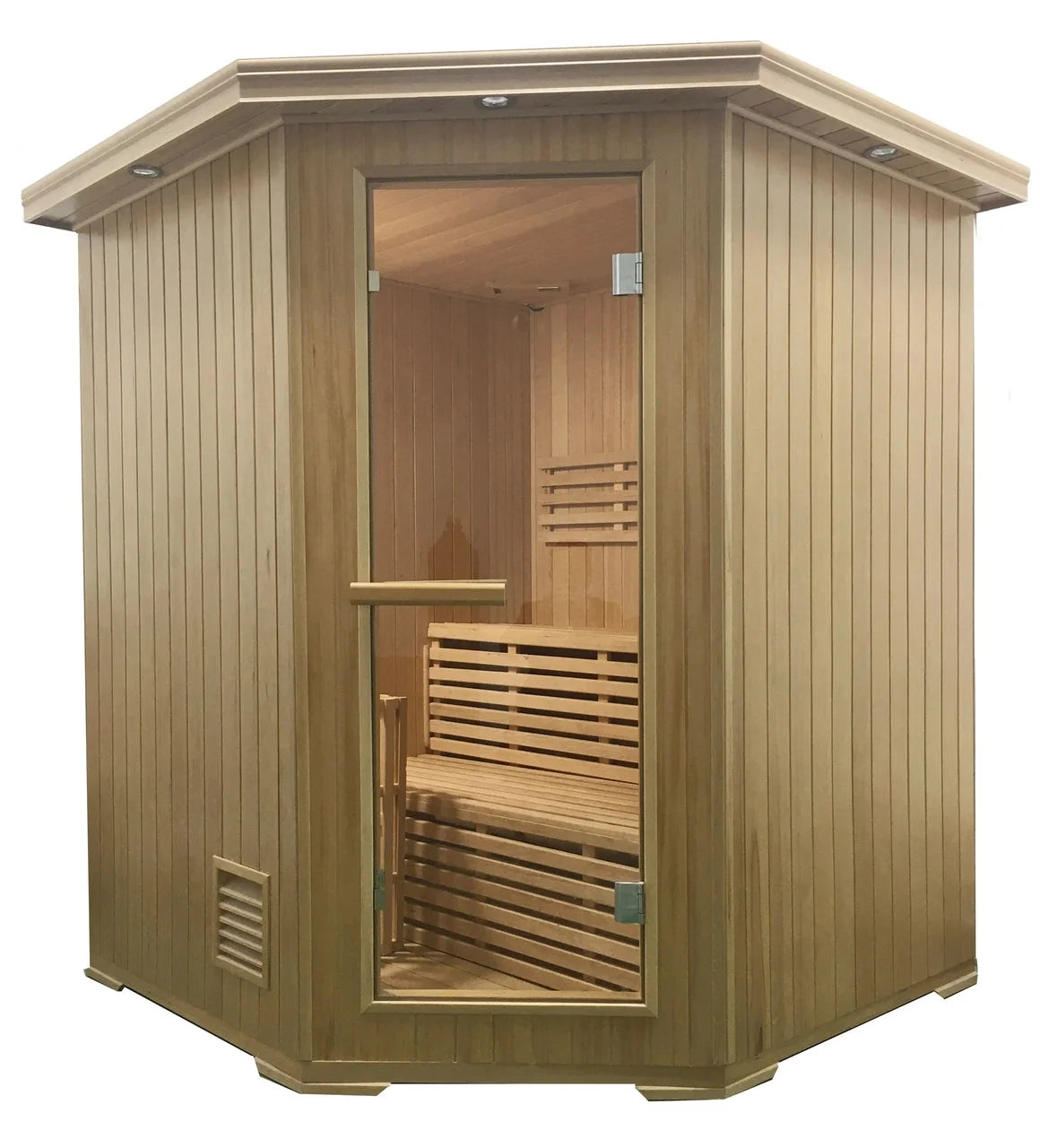 Aleko Canadian Hemlock Wet Dry Indoor Sauna - 4.5 kW ETL