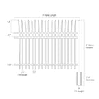 Aleko Commercial Grade 8-Panel Steel Fence Kit – Athens –