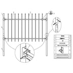 Aleko DIY Steel Fence Panel Kit - ATHENS Style - 5 x 5 Feet