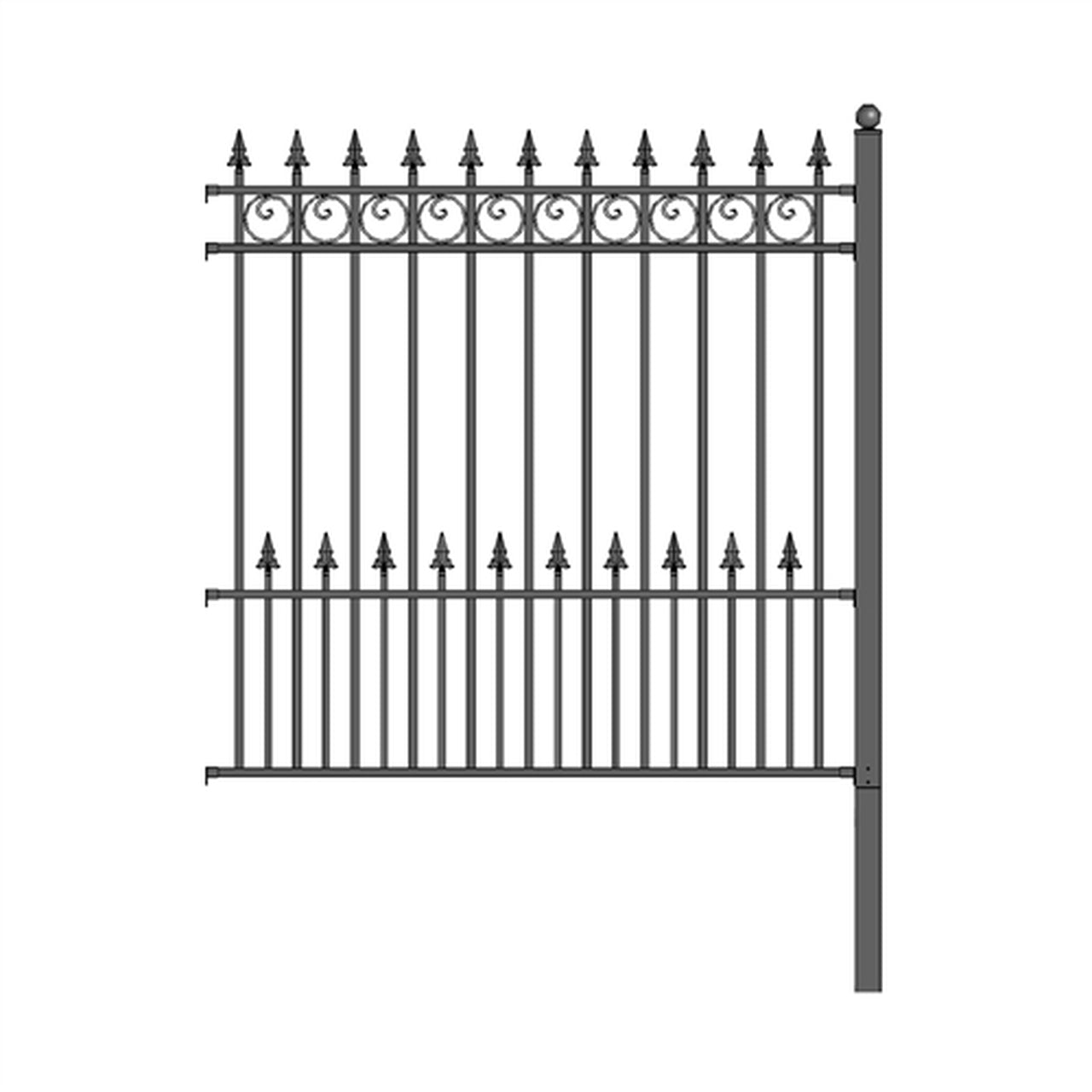 Aleko DIY Steel Iron Wrought High Quality Ornamental Fence