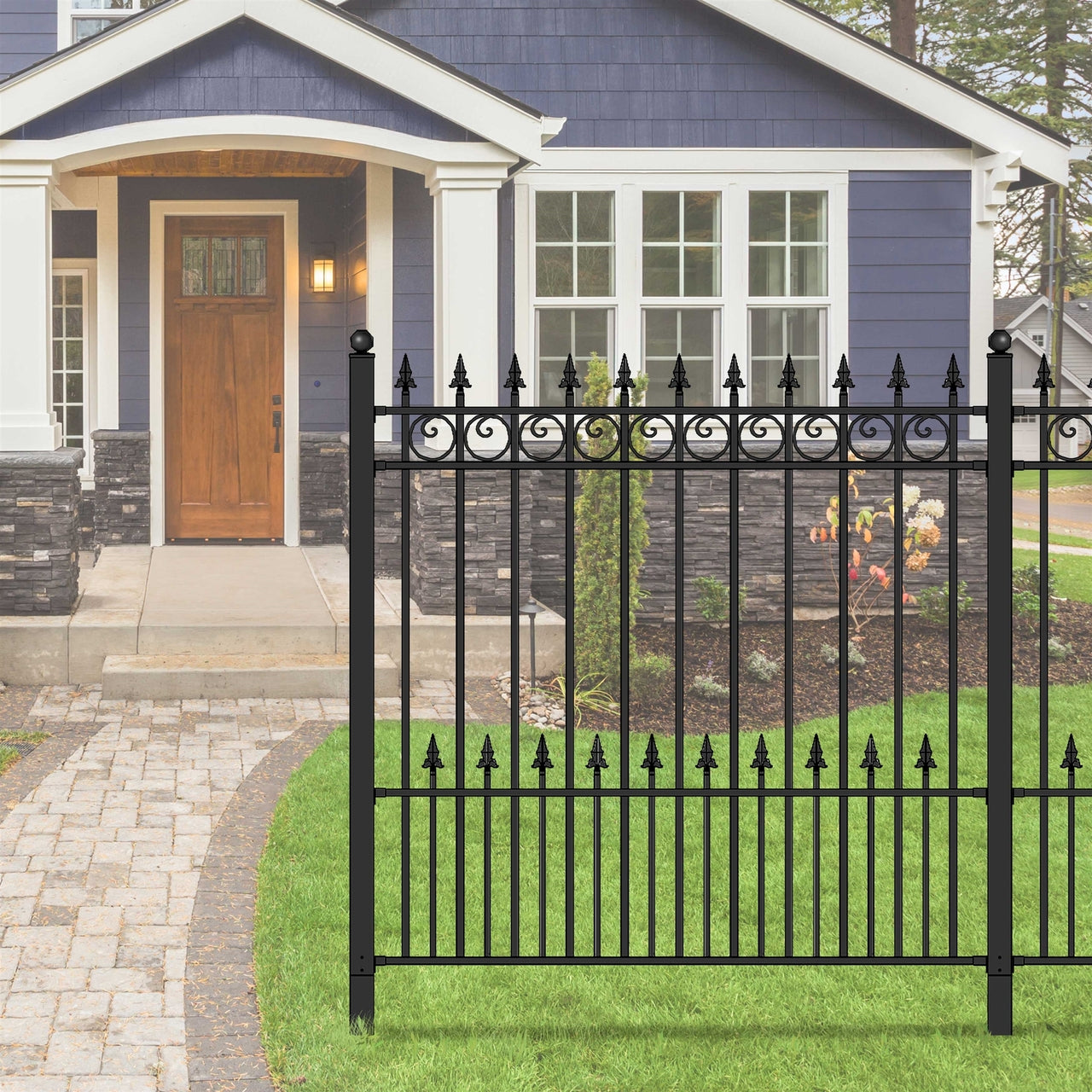 Aleko DIY Steel Iron Wrought High Quality Ornamental Fence