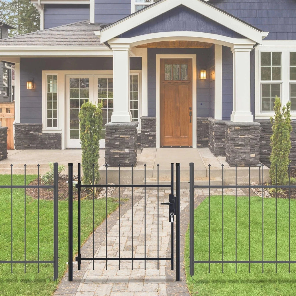 Aleko DIY Steel Pedestrian Gate Kit - ATHENS Style - 3 x 5