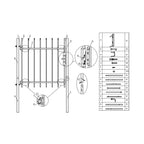 Aleko DIY Steel Pedestrian Gate Kit - ATHENS Style - 3 x 5