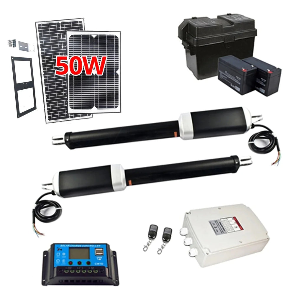 Aleko Dual Swing Gate Operator - GG900/AS900 AC/DC - Solar