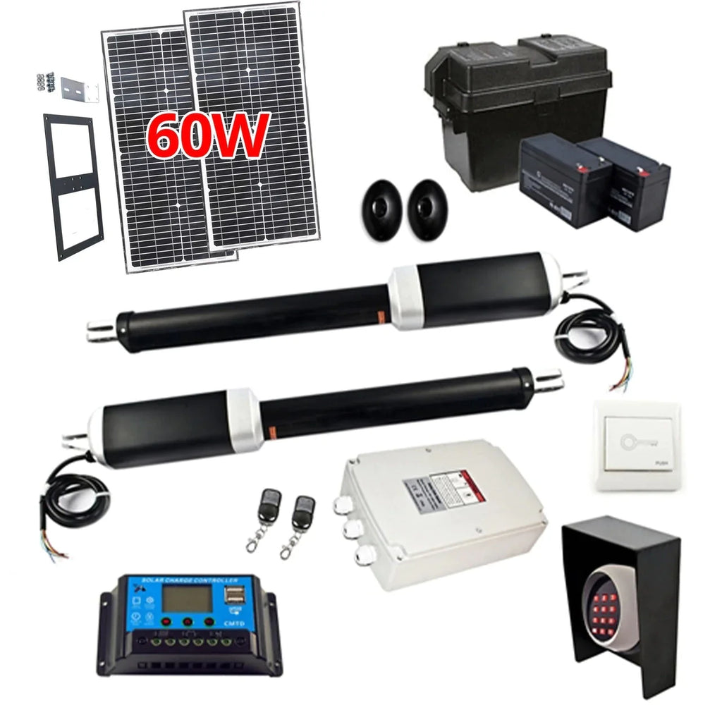 Aleko Dual Swing Gate Operator - GG900/AS900 AC/DC - Solar