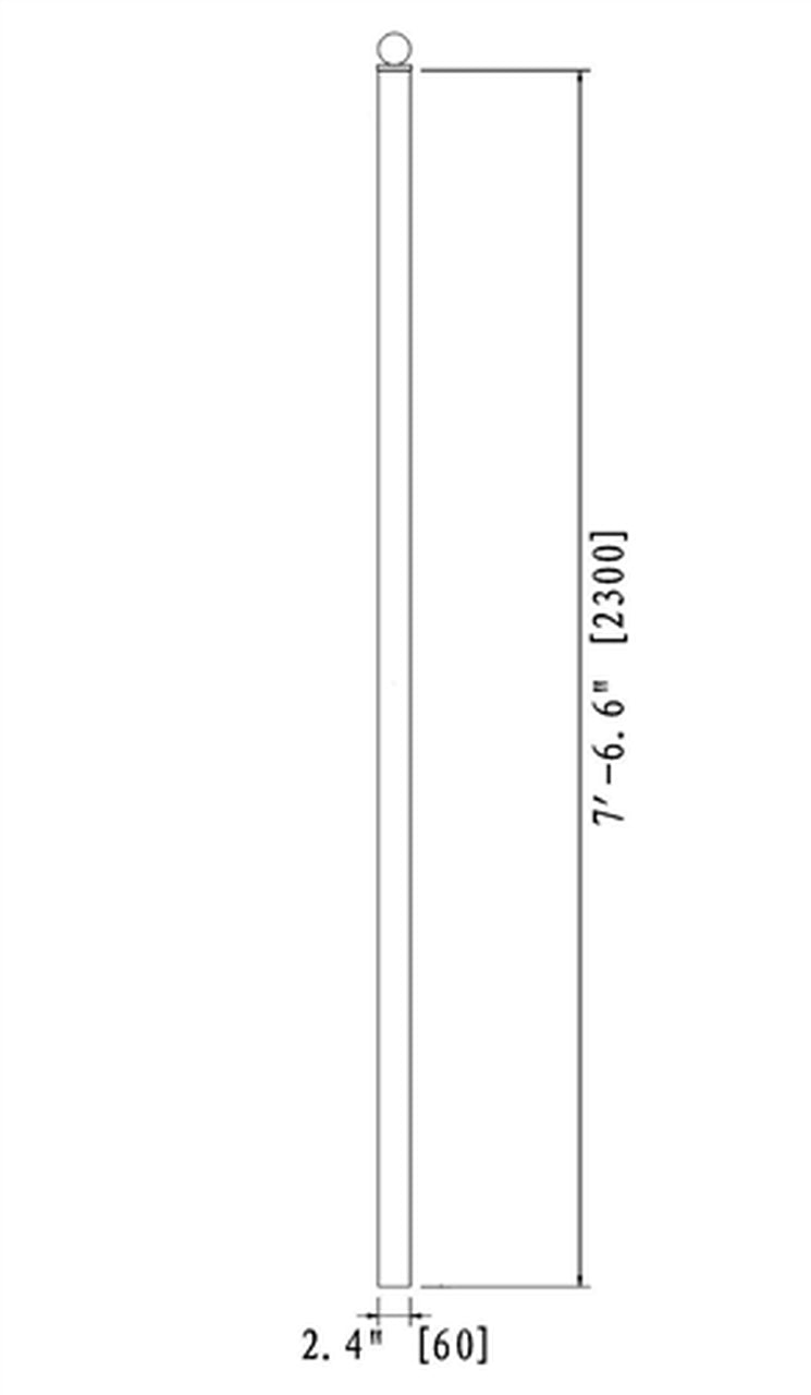 Aleko Fence Post - 7.5 Ft x 2.4 x 2.4 Inch