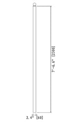 Aleko Fence Post - 7.5 Ft x 2.4 x 2.4 Inch