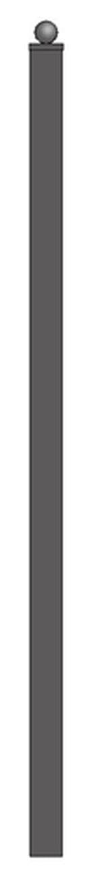 Aleko Fence Post - 7.5 Ft x 2.4 x 2.4 Inch