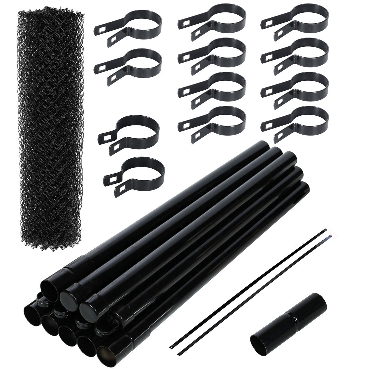 Aleko Galvanized Steel Chain Link Fence - Complete Kit - 5