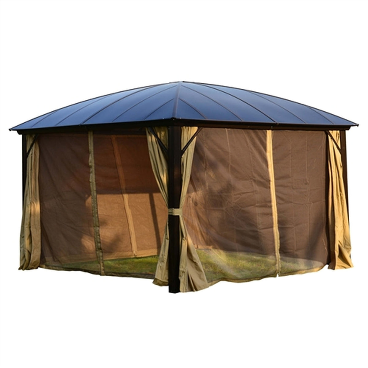 Aleko Gazebos Hardtop Gazebo with Removable Mesh Walls
