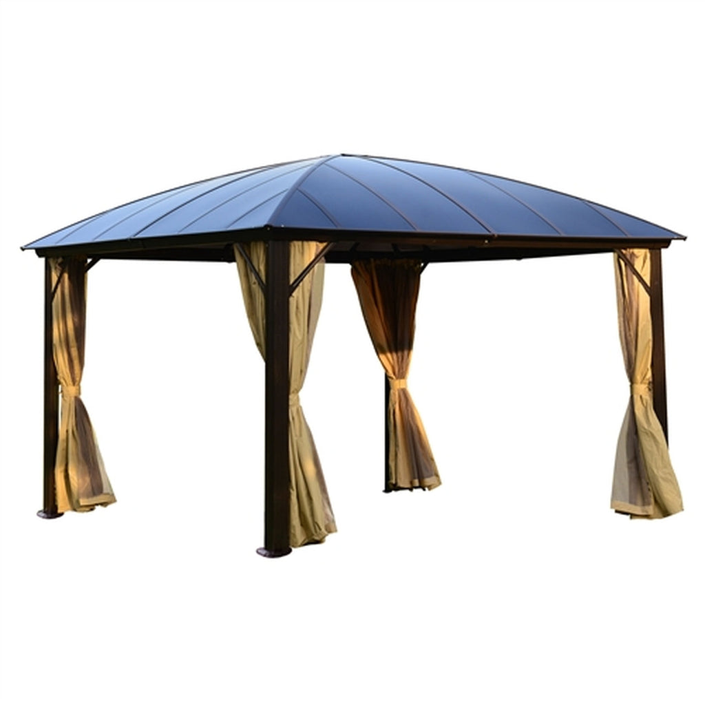 Aleko Gazebos Hardtop Gazebo with Removable Mesh Walls