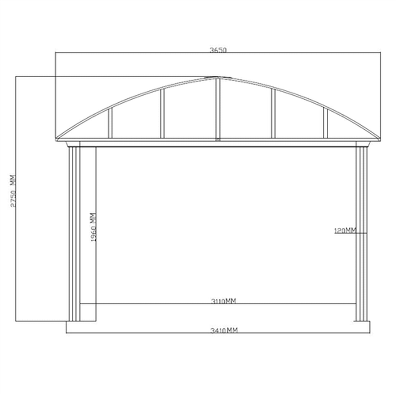 Aleko Gazebos Hardtop Gazebo with Removable Mesh Walls