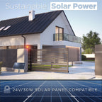 Aleko Gear-Driven Sliding Gate Opener – AR500 Solar Kit 30W