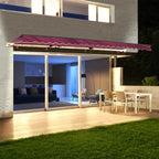 Aleko Half Cassette Motorized Retractable LED Luxury Patio