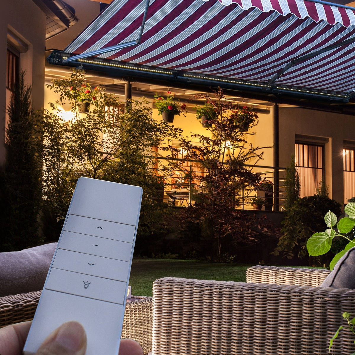 Aleko Half Cassette Motorized Retractable LED Luxury Patio