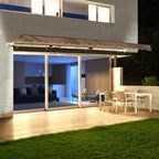 Aleko Half Cassette Motorized Retractable LED Luxury Patio