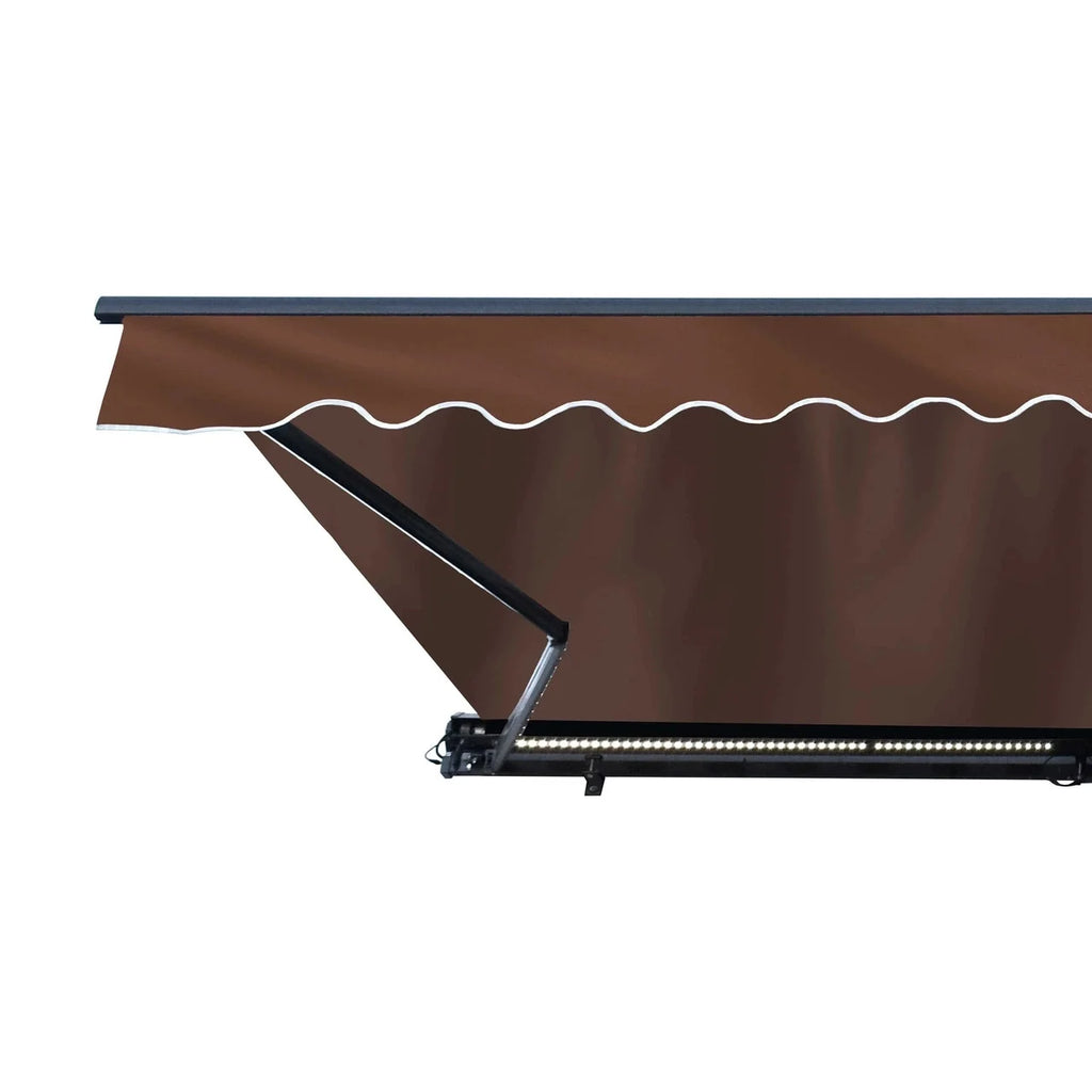 Aleko Half Cassette Motorized Retractable LED Luxury Patio